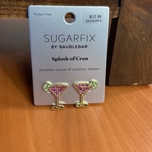 NWT Sugarfix by BaubleBar Splash of Cran Ear Rings